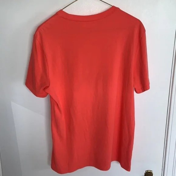 Calvin Klein Monogramed Box Logo Orange T-Shirt, 100% Cotton, Size Men's Small - Picture 4 of 6
